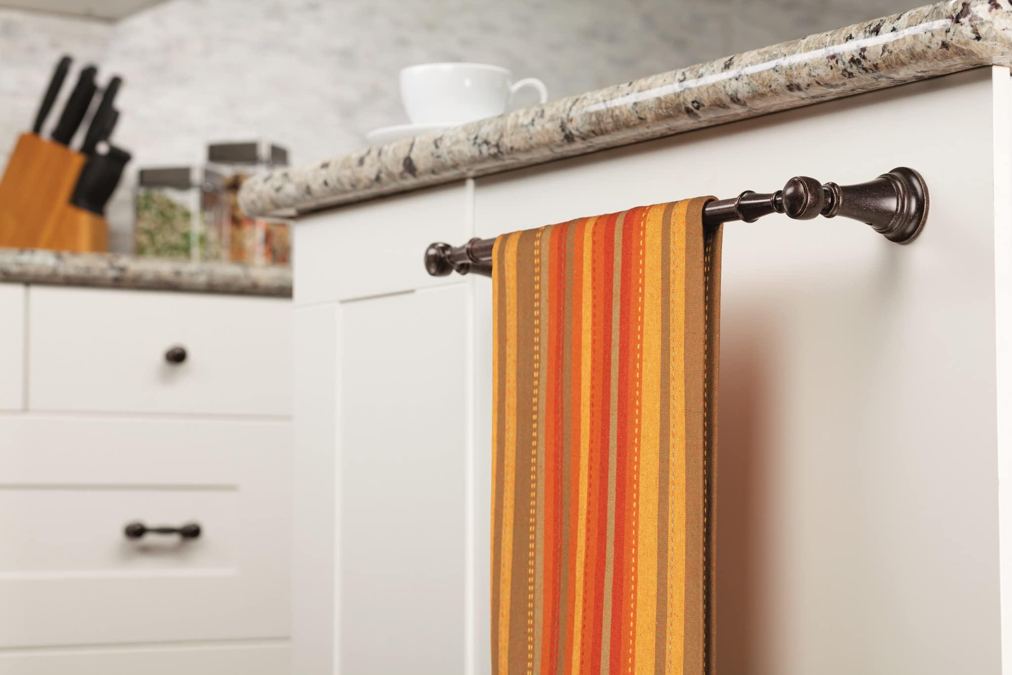 Moen Moen YB8418ORB Weymouth 18-Inch Single Towel Bar, Oil Rubbed Bronze