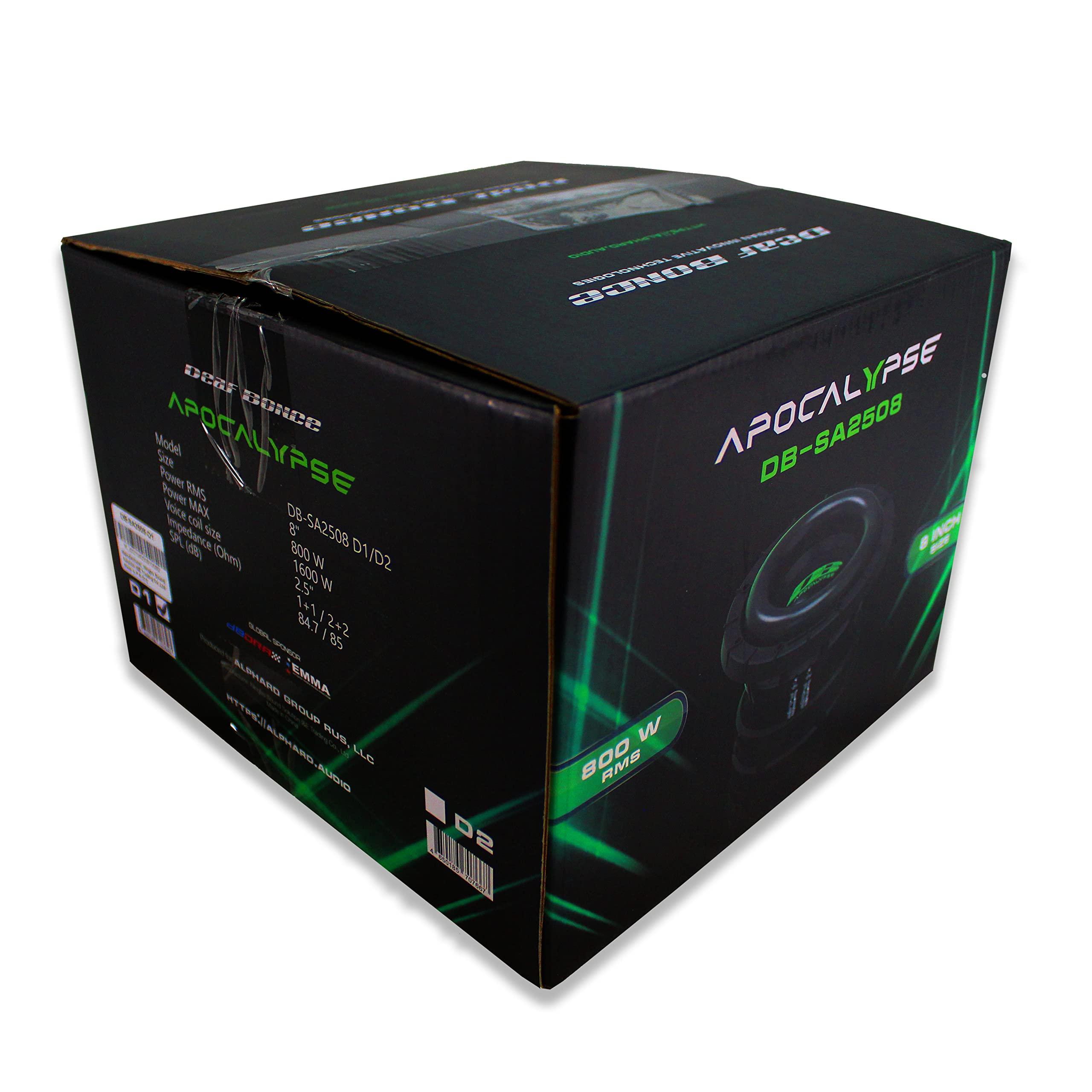 Deaf Bonce Deaf Bonce Apocalypse 8" 800W RMS Dual 1-Ohm Bass Subwoofer / SA2508-D1