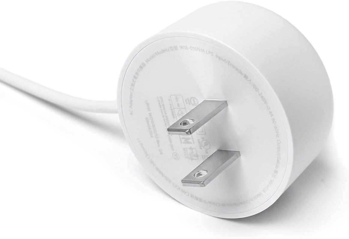 Google Google Nest Power Cord Original - Replacement 15W Charger for Google Nest WiFi AC2200 Router 2nd Gen, Google Nest Hub, GA01423-US GA01426-US GA01425-US W18-015N1A W18-015N1C G1015-US G1028
