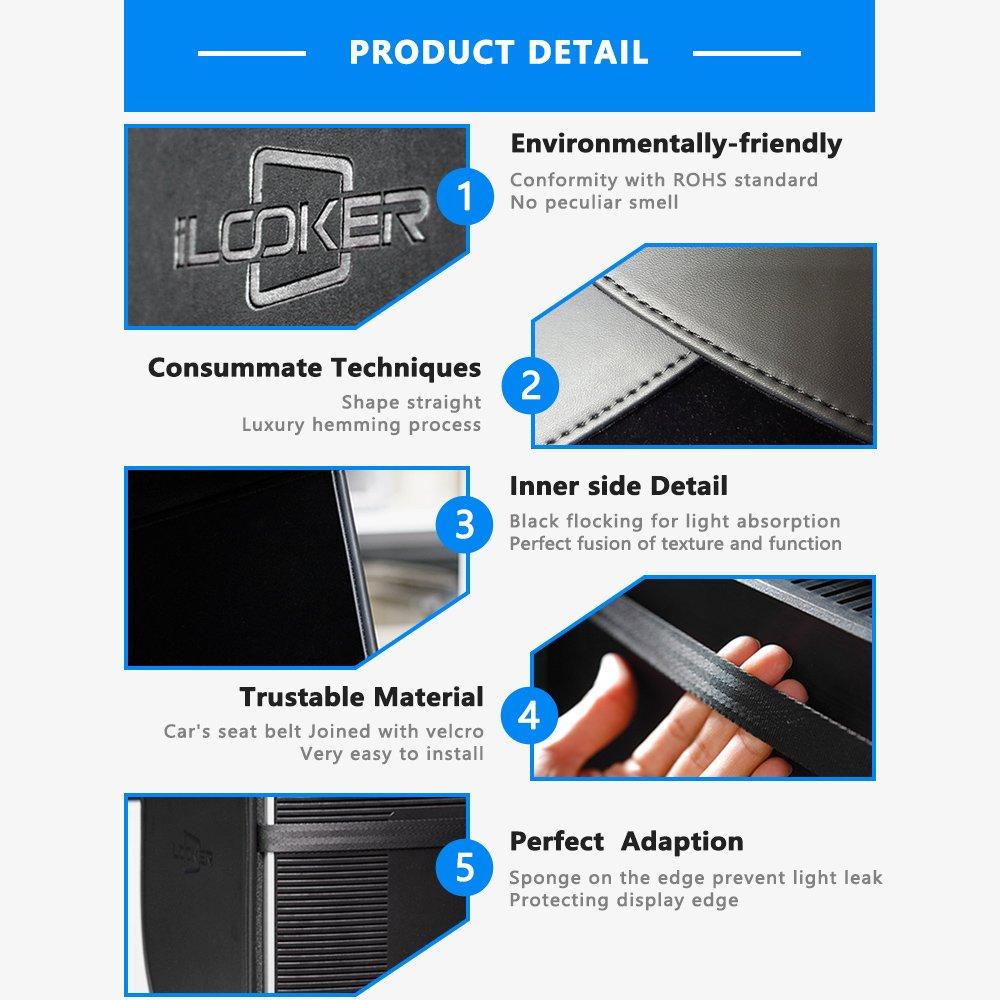 iLooker iLooker-27S 27 inch Ultr-Slim Frame LCD LED Video Monitor Hood Sunshade Sunhood for Dell HP Viewsonic Philips Samsung LG EIZO NEC ASUS ACER BENQ AOC Lenovo, Fits Monitor Frame Width 610-630mm