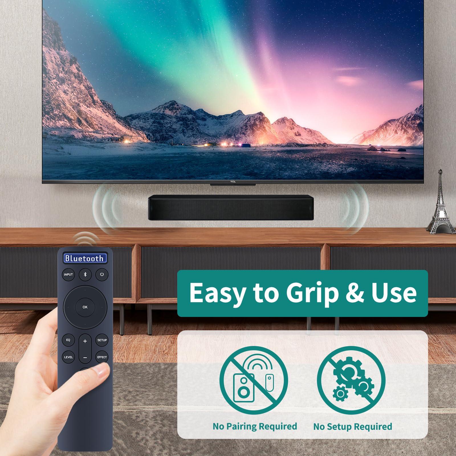 RETROSUN Replacement for VIZIO Backlit 5.1 Display Sound Bar Remote, Compatible with Vizio D51 D51-H V51-H6 M51A-H6 and Other Soundbar Models