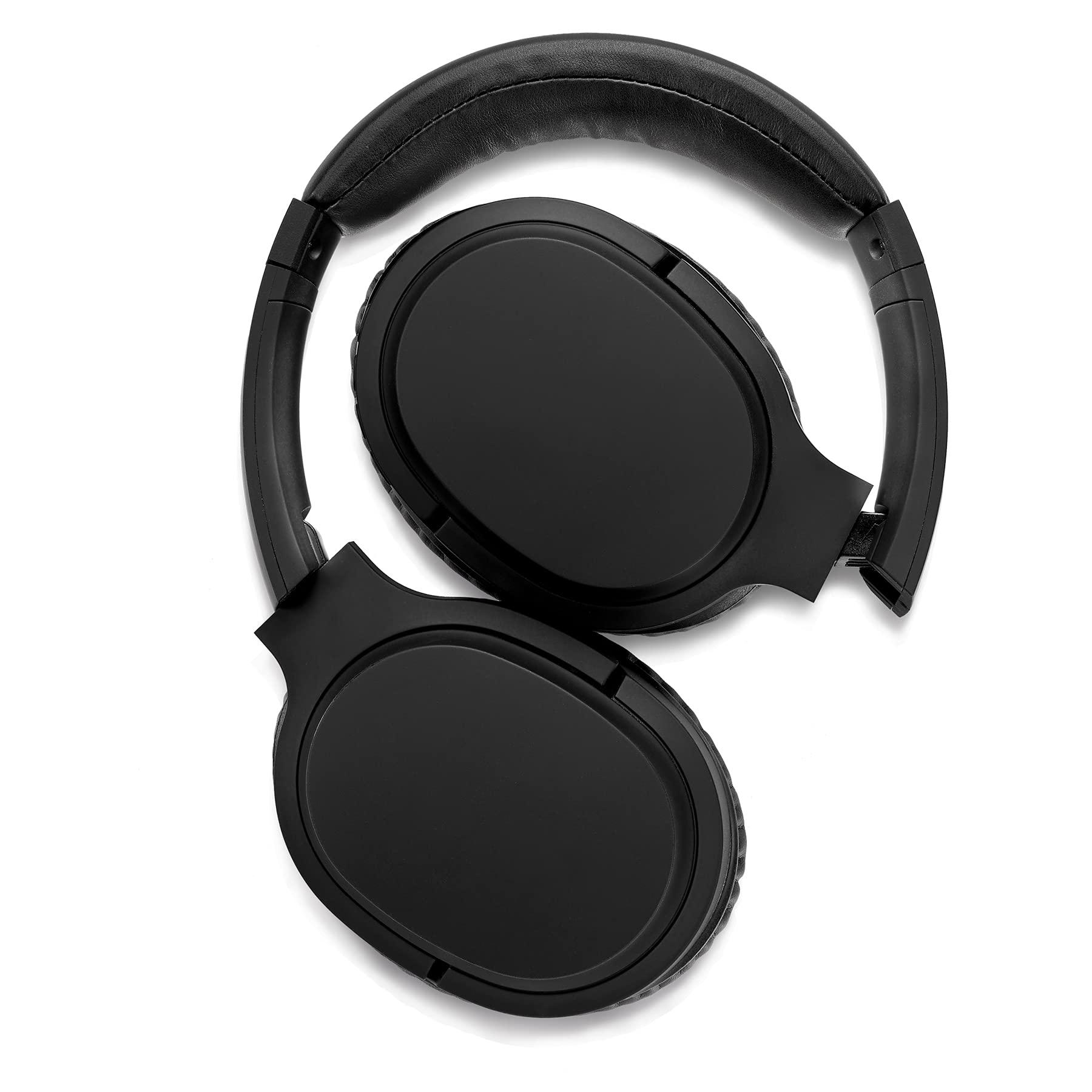 iLive iLive Active Noise Cancellation Bluetooth Headphones, Adjustable Headband, Includes 3.5mm Audio Cable, Black (IAHN40B)