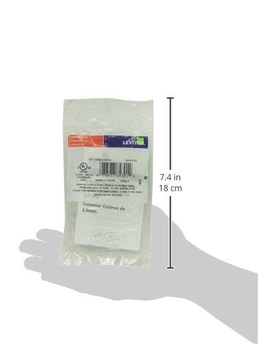 Leviton Leviton 40839-SWS QuickPort Snap-In Module with 3.5Mmm Stereo Jack, Female To Screw Terminal, White