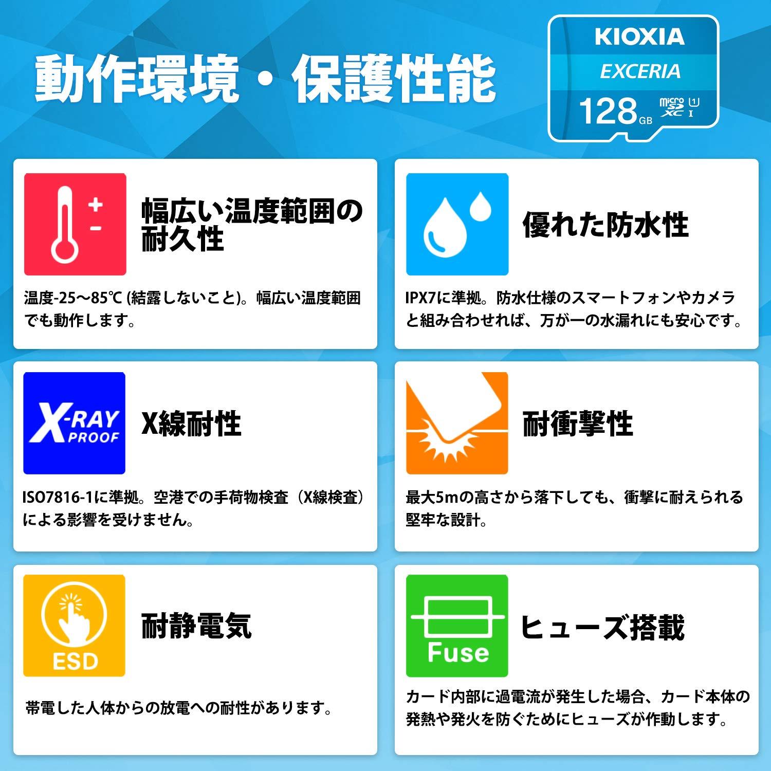 KIOXIA KIOXIA KLMEA128G Former Toshiba Memory MicroSD, UHS-I Class 10 (Max Reading Speed 100 MB/s), Nintendo Switch Operation Verified, Domestic Support Genuine Product, 5 Years Manufacturer's Warranty