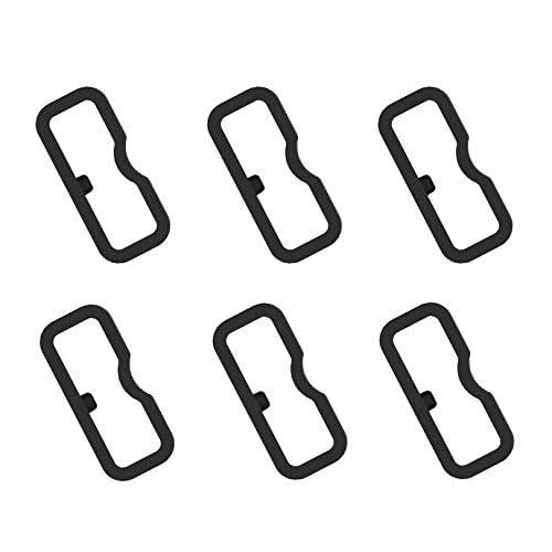 RuenTech 6-Pack Fastener Rings Compatible with Garmin Vivosmart 4/Vivofit 4/Vivofit 3/Vivofit jr/Vivofit jr 2/Vivofit jr 3 Band Keeper, Silicone Replacement Watch Band Loop/Holder/Retainer