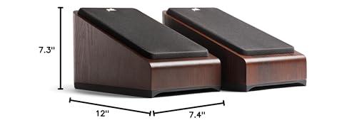 Polk Audio Polk Signature Elite ES90 Height Module Speaker (Pair) for Immersive Overhead Sound, Terylene Dome Tweeter, Mica-Fortified Polypropylene Midrange Woofer, Dolby Atmos, DTS:X, & IMAX Enhanced, Walnut