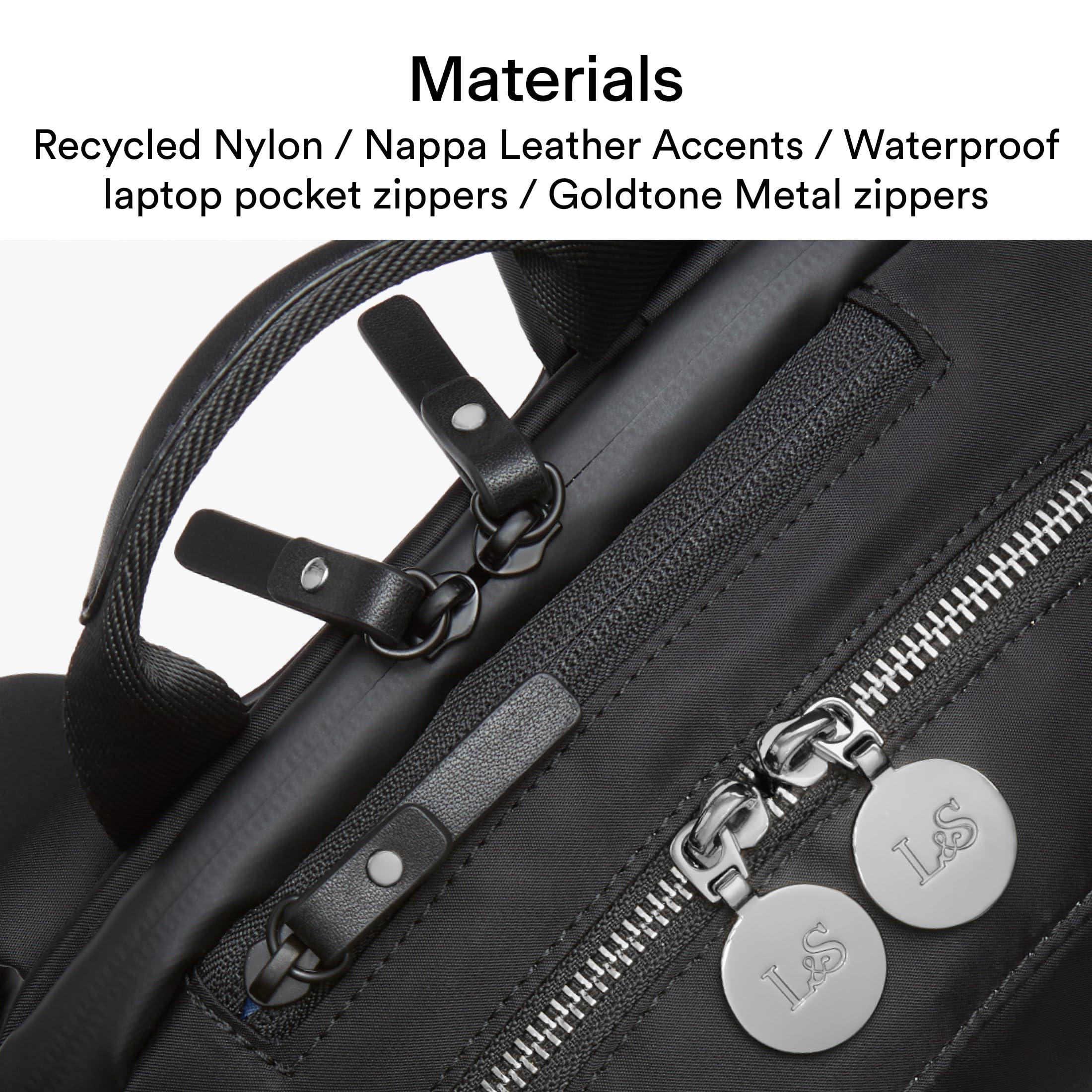 Lo & Sons Lo & Sons Beacon Backpack - Chic Premium Travel Bag with 13" Laptop Compartment, Luggage Sleeve | Minimalist Bag for Women