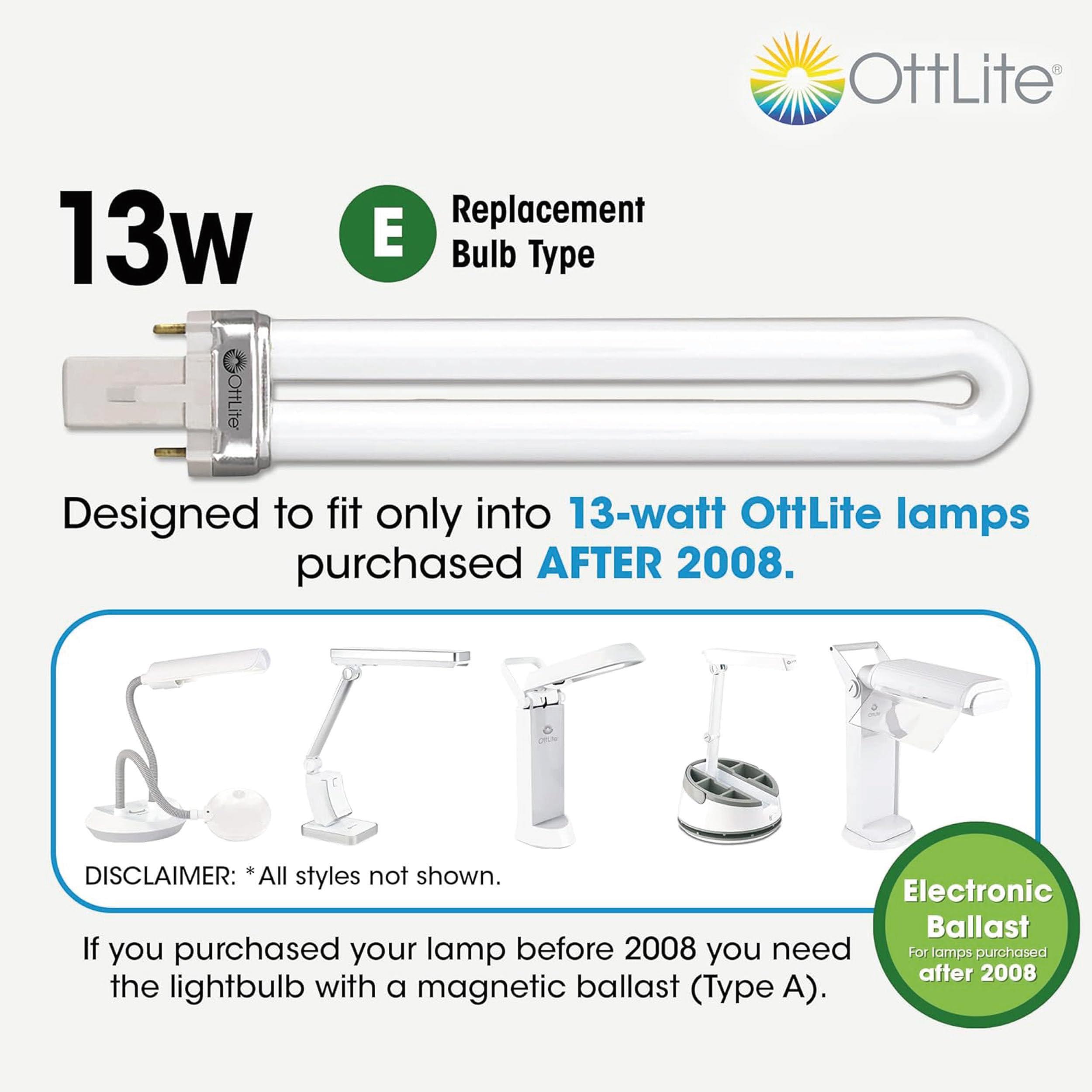OttLite OttLite Folding Task Lamp, Black Multi-Position Shade, Fold-Up Design, Portable Handle, Low Heat, Low Glare Illumination, Fits Desks & Workstations