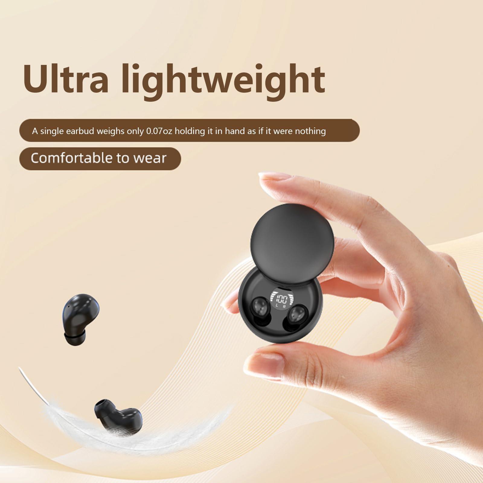 Xmenha Xmenha Mini Invisible Earbuds Wireless Bluetooth Low Profile Micro Tiny Smallest Discreet Sleeping Sleep Earbuds for Small Ear Canals Sleep Sleeping Invisible Ear Buds Mini Discreet Headphones