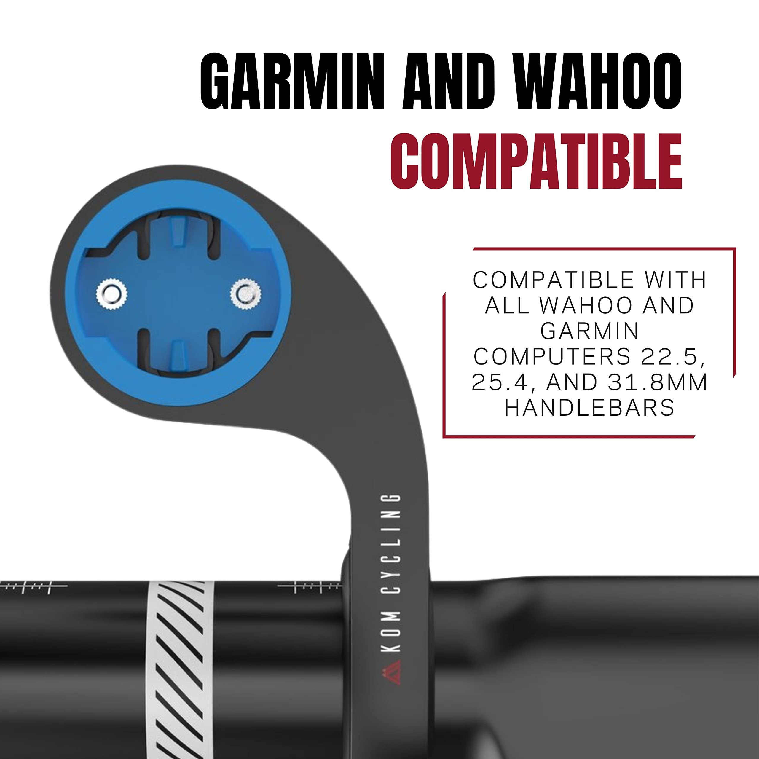 KOM Cycling KOM Cycling Wahoo Elemnt & Elemnt Bolt Out Front Handlebar Mount from Bike Mount Designed for Wahoo Elemnt & Elemnt Bolt, & Elemnt Mini (GoPro Edition)
