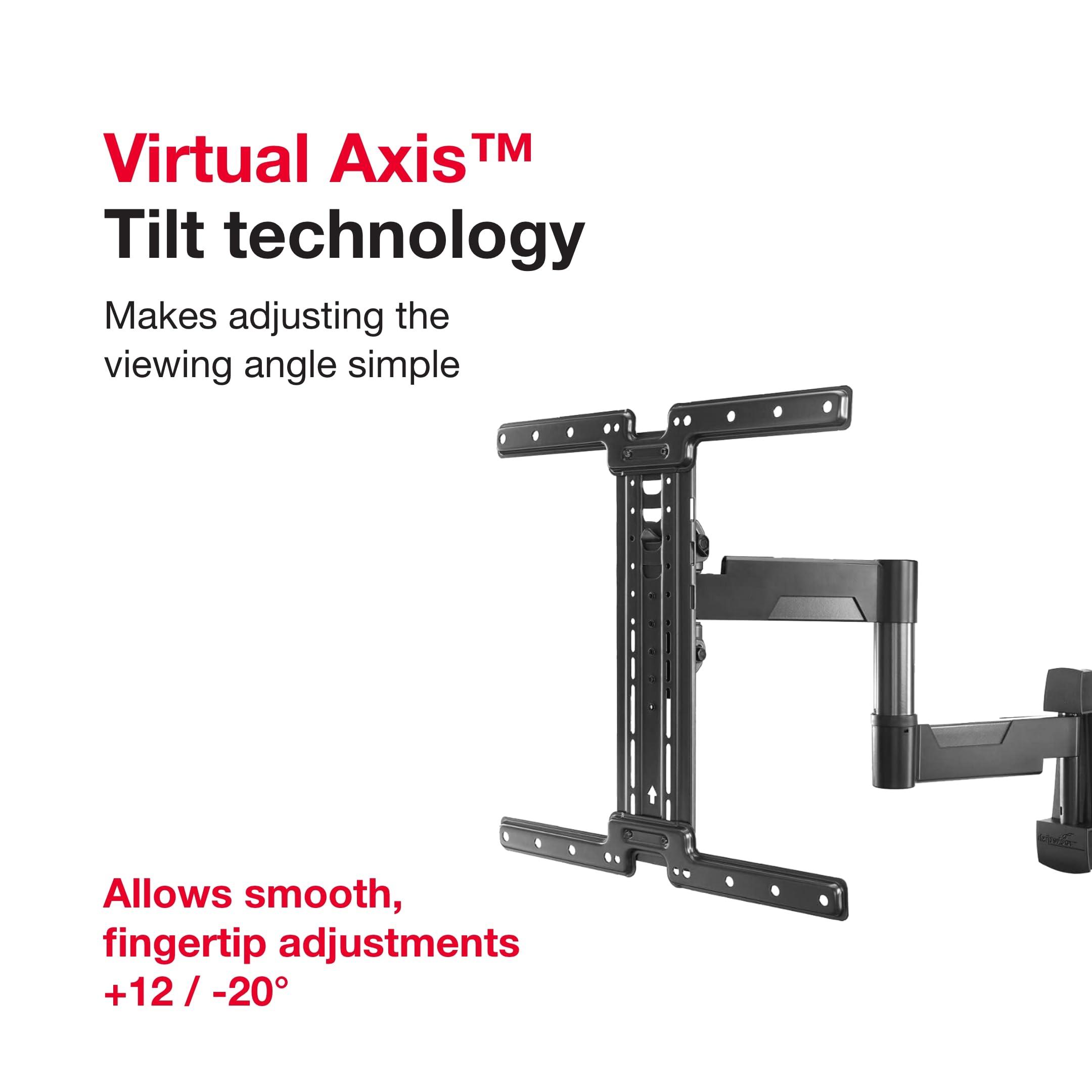 Rocketfish Rocketfish Full-Motion TV Wall Mount for Most 3255 TVs - TV Wall Mount with Swivel & Tilt Features - Durable Steel TV Mount Bracket - Full Motion TV Bracket with Dual Articulating Arms - Black