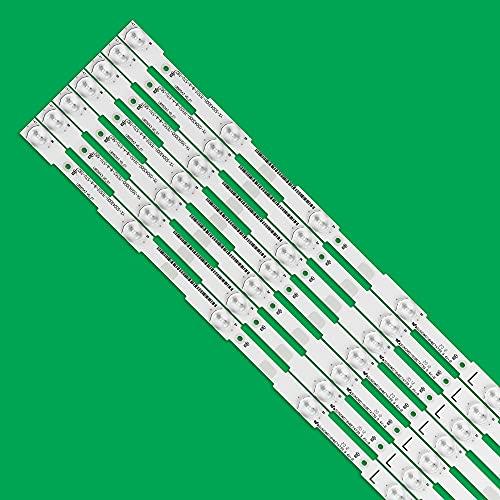 Stripledspareparts Replacement Part for TV LED Backlight Strip for Insignia NS-55DR420NA16 NS-55DR710NA17 TPT550U1-QVN03.U LB55040 V0_01 LB55040 V1_03 55PFF6650/T3 - (Size: 1 Set 14pcs)