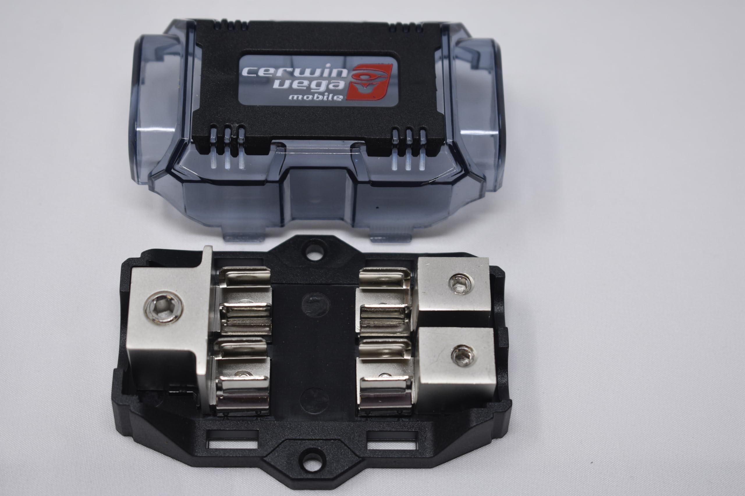 Cerwin Vega Mobile CV Cerwin Vega AGU2 2-Position 1-1/0 Gauge Input with 4 Gauge Reducer 2-4 Gauge Output w/ 8 Reducers AGU Fuse Distribution Block