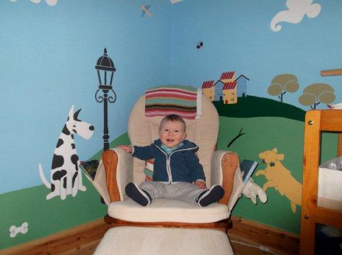 My Wonderful Walls Dog Bone Stencil for Painting The Walls of a Doggy Daycare or Pet Spa