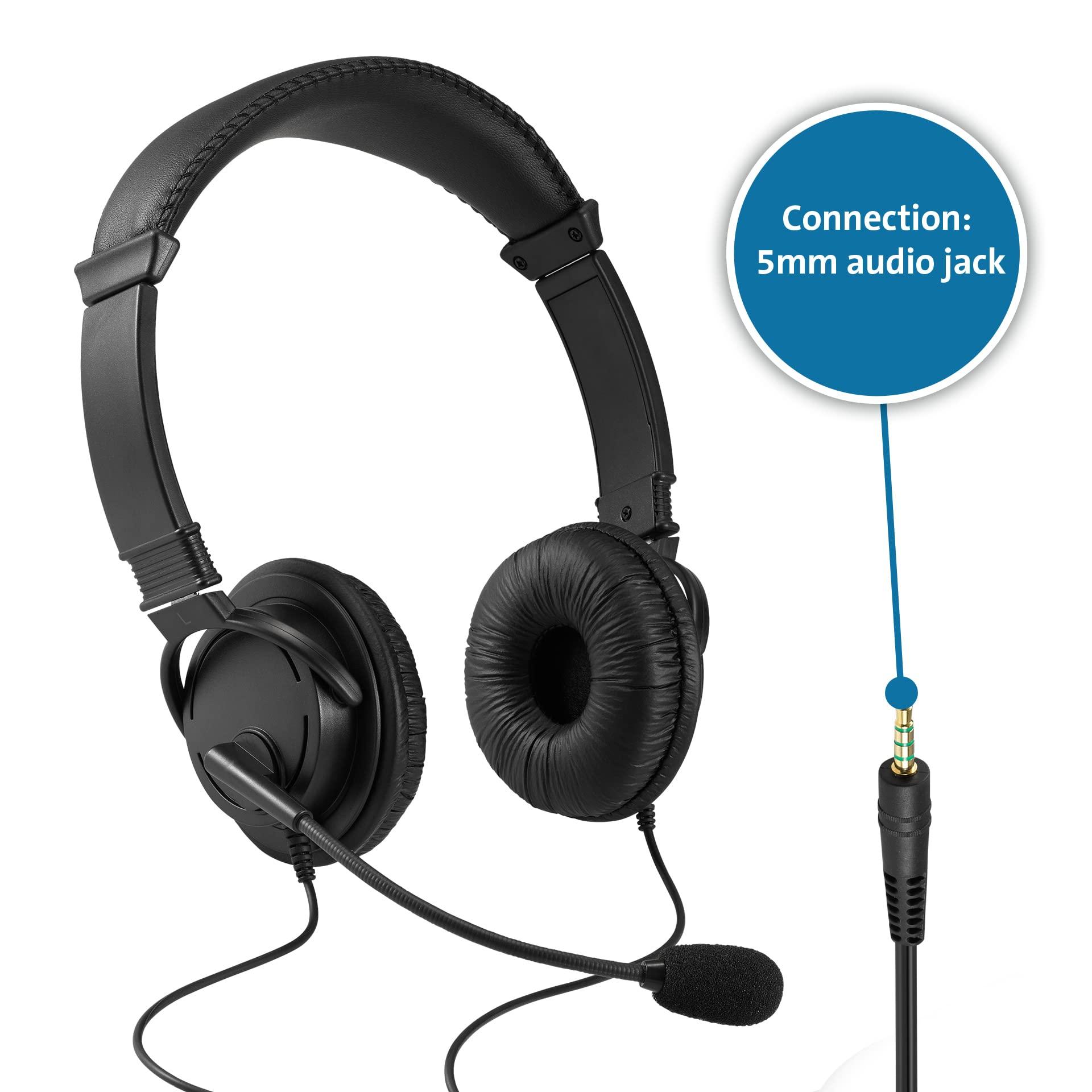Kensington Kensington Hi-Fi Headphones with Microphone (K97603WW), Black, Universal, 3.5mm