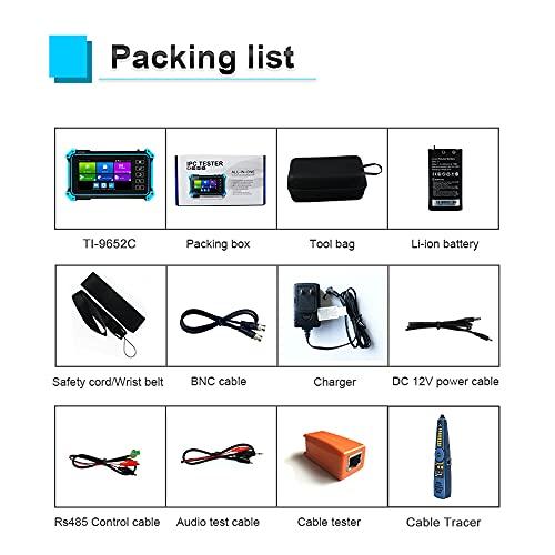 PEGATISAN 5.4 inch CCTV Tester IP and Analog with RJ45 Cable Tracer, Touch Screen 4K IP Camera Tester Built in WiFi with POE/8G TF Card/HDMI Output/RJ45 TDR, IPC-5200 Plus Support 8MP/12MP AHD/CVI/TVI/SDI