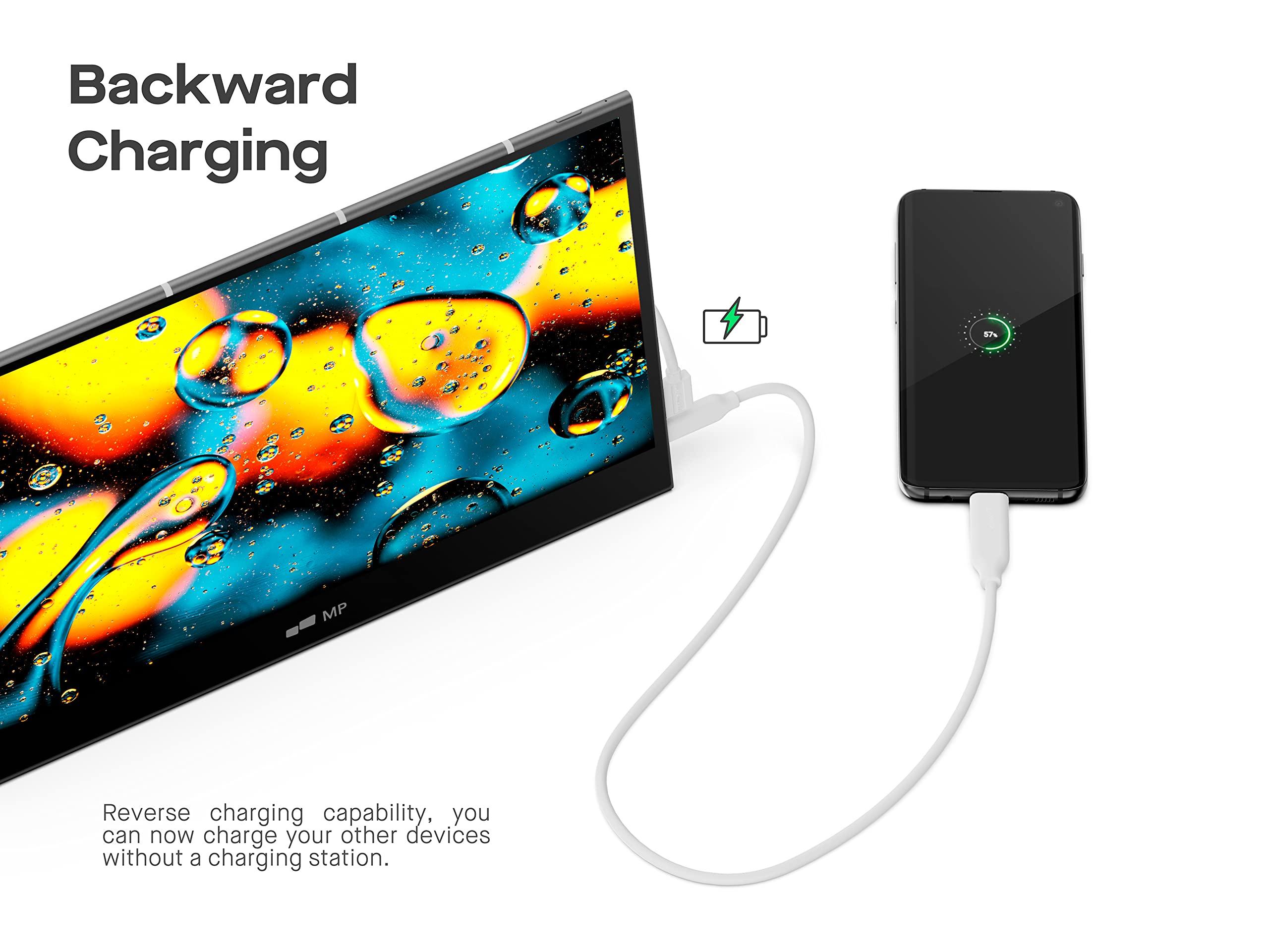 MP Portable monitor- Mobile Pixels Glance Pro 15.6" OLED Touchscreen monitor 1MS FHD 1080P 100% DCI-P3 100000:1 laptop monitor ,HDMI USB C with Dual Speaker and Battery for Laptop/PC/Table Android/Camera