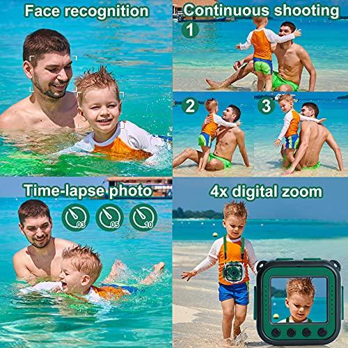 PROGRACE PROGRACE Waterproof Camera for Kids - Children Digital Video Camera Underwater Camera 1080P Toddler Sports Camera for Boys Birthday Camera Pool Toys Age 3 4 5 6 7 8 9 10 11 12