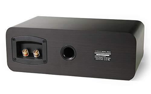 Micca Micca RB42-C Premium Center Channel Bookshelf Speaker with Dual 4-Inch Woofers and Silk Tweeter, Clearer Dialogue for Home Theater Surround Sound Systems, Single, Dark Walnut