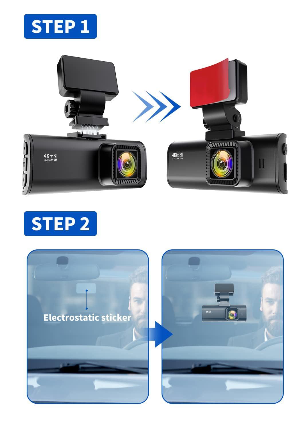 REDTIGER REDTIGER Adhesive Mount F7N Dash Cam with GPS Module