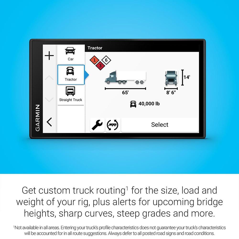 Garmin Garmin 010-02923-00 dezl OTR620 6 inch GPS Truck Navigator, Custom Truck Routing, Satellite Imagery | Official USA Partner Model | Bundle with 2 YR CPS Enhanced Protection Pack