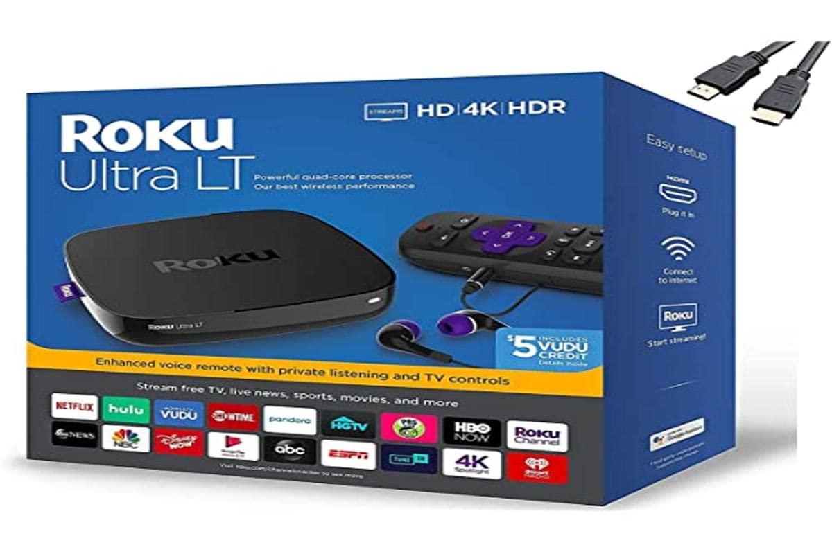Roku Roku Ultra LT Streaming Media Player 4K/HD/HDR w/ 4K HDMI Cable