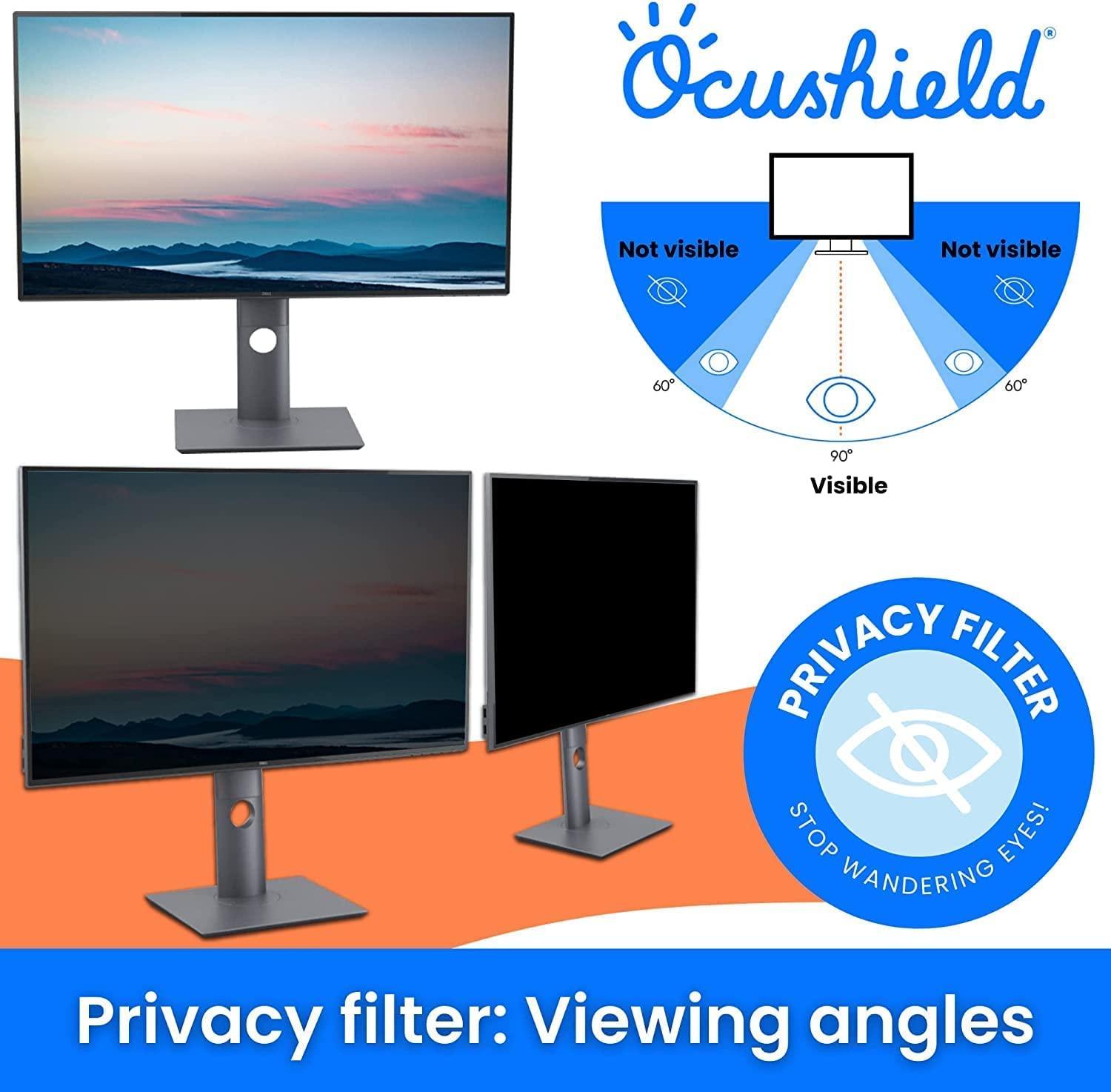 Ocushield Ocushield 23\" (16:9) Anti Blue Light Screen Protector with Privacy Filter for Laptops and Computer Monitors - Anti-Glare - Easy Install - Anti-Fingerprint - Reduce Eye Fatigue (527 x 296 mm)