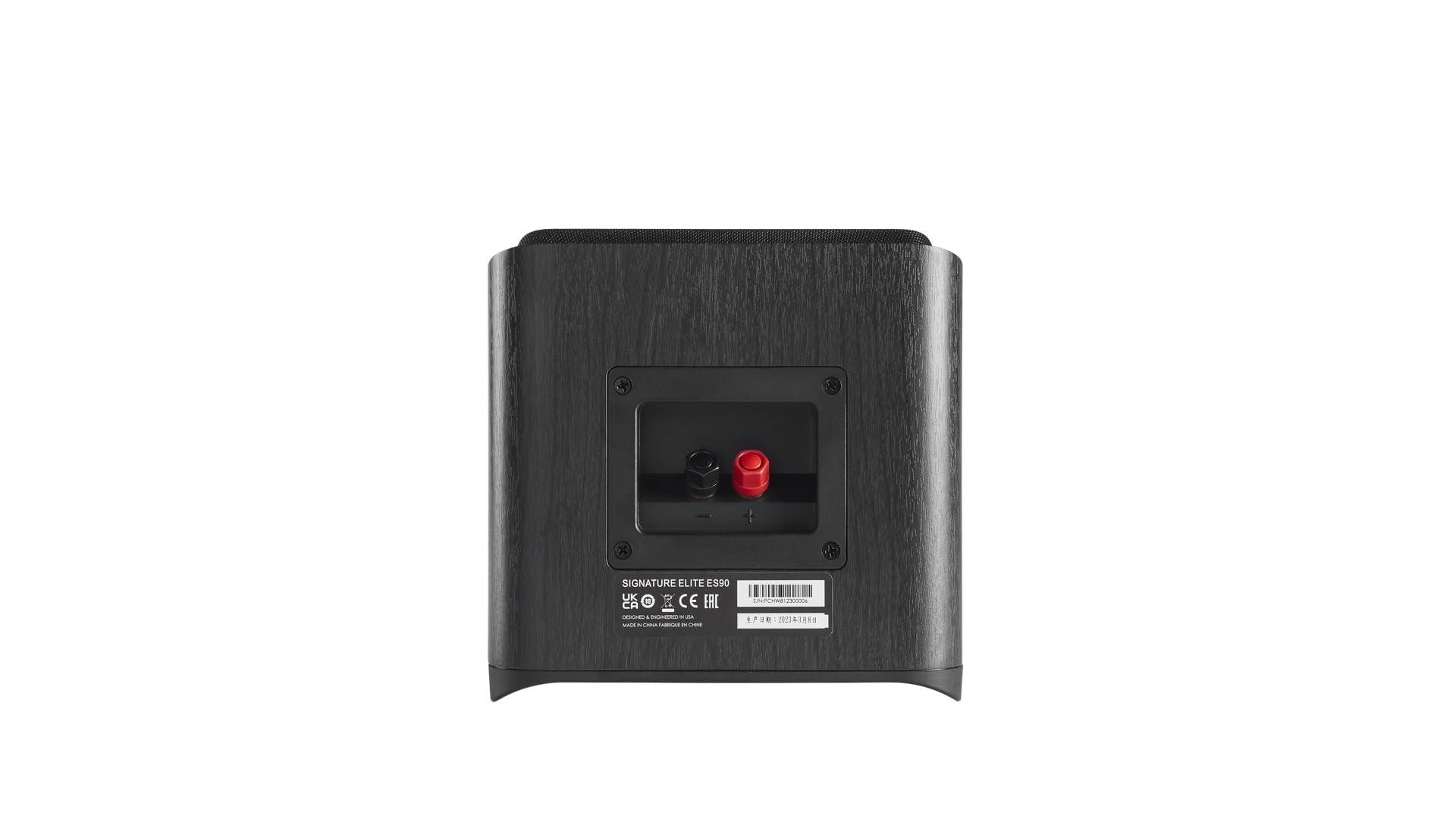 Polk Audio Polk Signature Elite ES90 Height Module Speaker (Pair) for Immersive Overhead Sound, Terylene Dome Tweeter, Mica-Fortified Polypropylene Midrange Woofer, Dolby Atmos, DTS:X, & IMAX Enhanced, Black