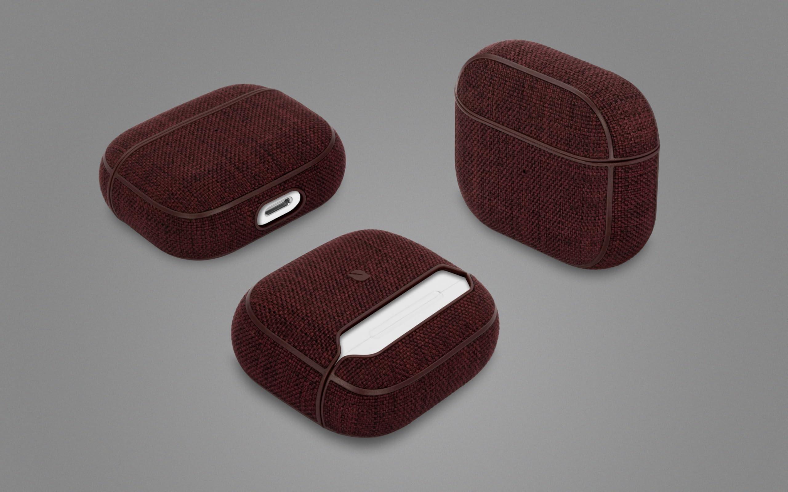 Incase Incase Airpods Case in Woolenex - Airpod 3rd Gen Case - Durable, Lightweight and Protective Cover with Premium Fabric, Scratch-Resistant Design, and Precision Fit for Everyday Use - Deep Red