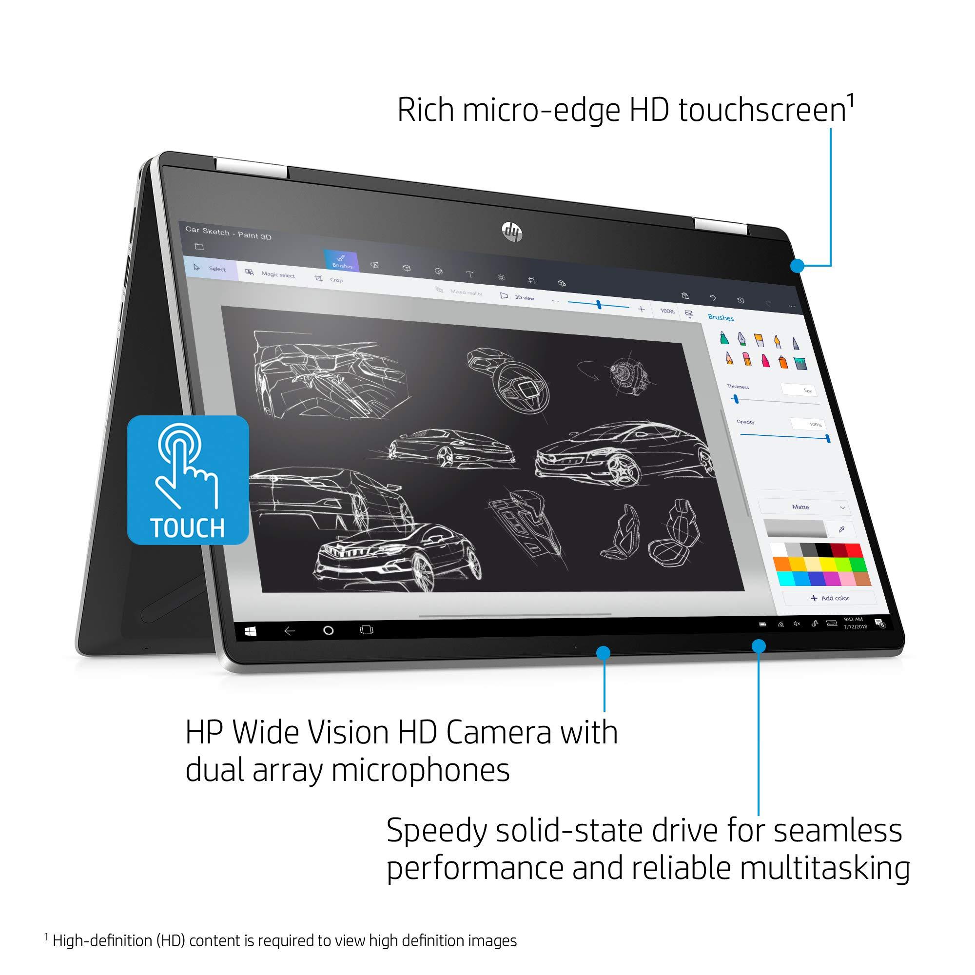 HP HP Pavilion x360 14 Convertible 2-in-1 Laptop, 14 HD Touchscreen Display, Intel Core i5, 8 GB DDR4 RAM, 512 GB SSD Storage, Windows 10 Home, Backlit Keyboard (14-dh2010nr, 2020 Model)