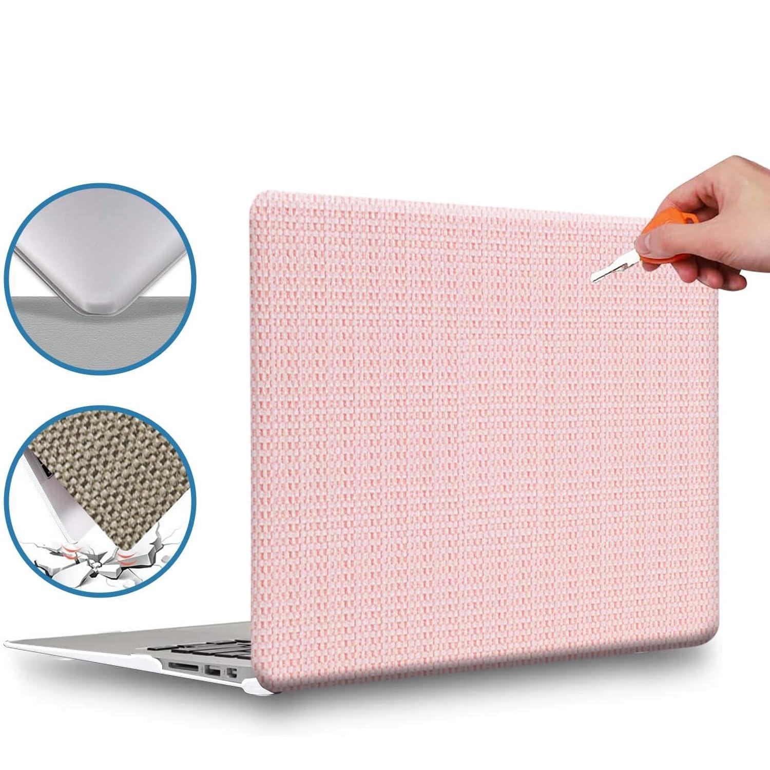 ZERODAMAGE SAHARA CASE SaharaCase - Apple MacBook Pro 13" Laptops Woven Case with Silicone KeyPad Cover Woven Fabric, Snap-On, Anti-Slip Grip (Pink)