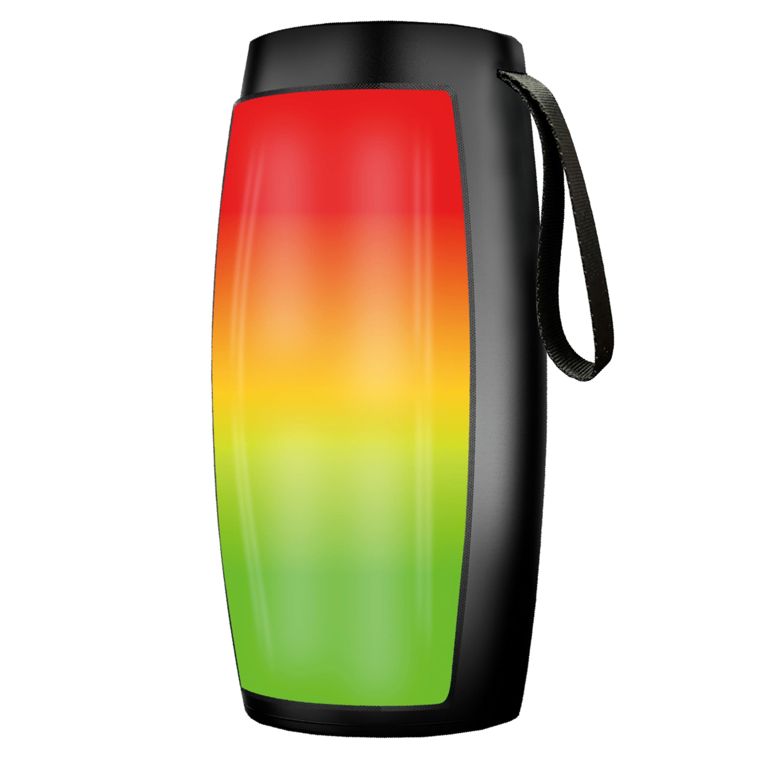 Supersonic Supersonic SC-2333BT Portable Bluetooth Speaker with RGB Light Panel, True Wireless Stereo, Bluetooth 5.0, USB/Micro SD Playback, FM Radio, Rechargeable Battery, 1-2 hrs Playtime