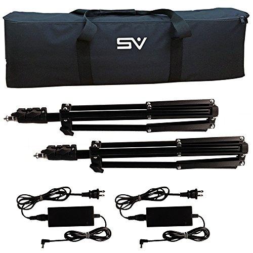 Smith-Victor Smith-Victor SlimPanel 800 Watt Daylight LED Two Light Kit with Stands and Bag