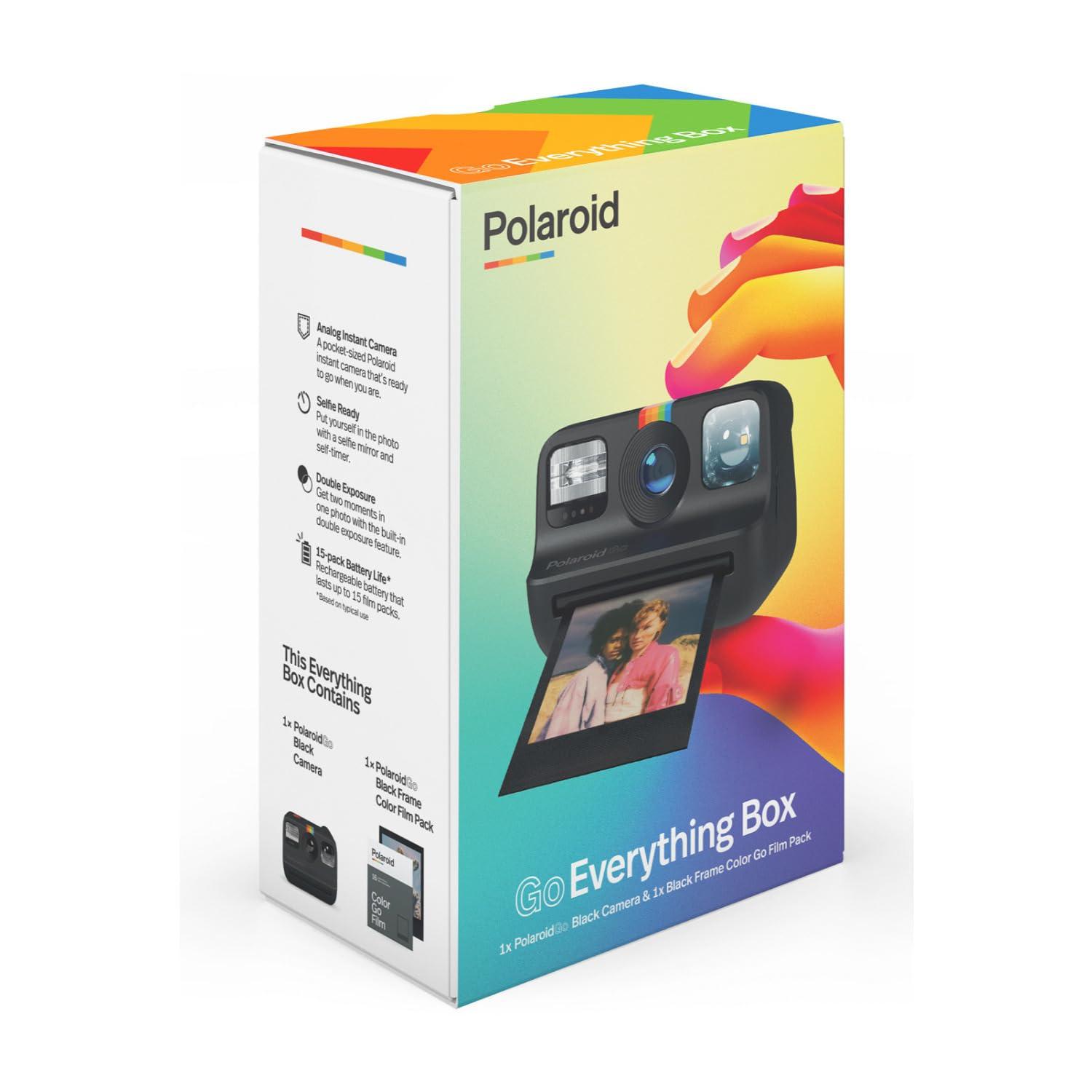 Polaroid Polaroid Go Everything Box Black Camera and Black Frame Instant Film Bundle (6215)