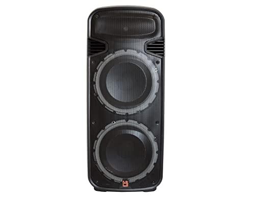 Mr. Dj Mr. Dj PSBAT6200 Dual 15" 4000W Max Power Speaker with Built-In Bluetooth