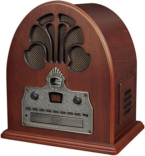 Crosley Crosley CR32D-PA Cathedral Retro AM/FM Tabletop Radio with Bluetooth Receiver and CD Player, Paprika