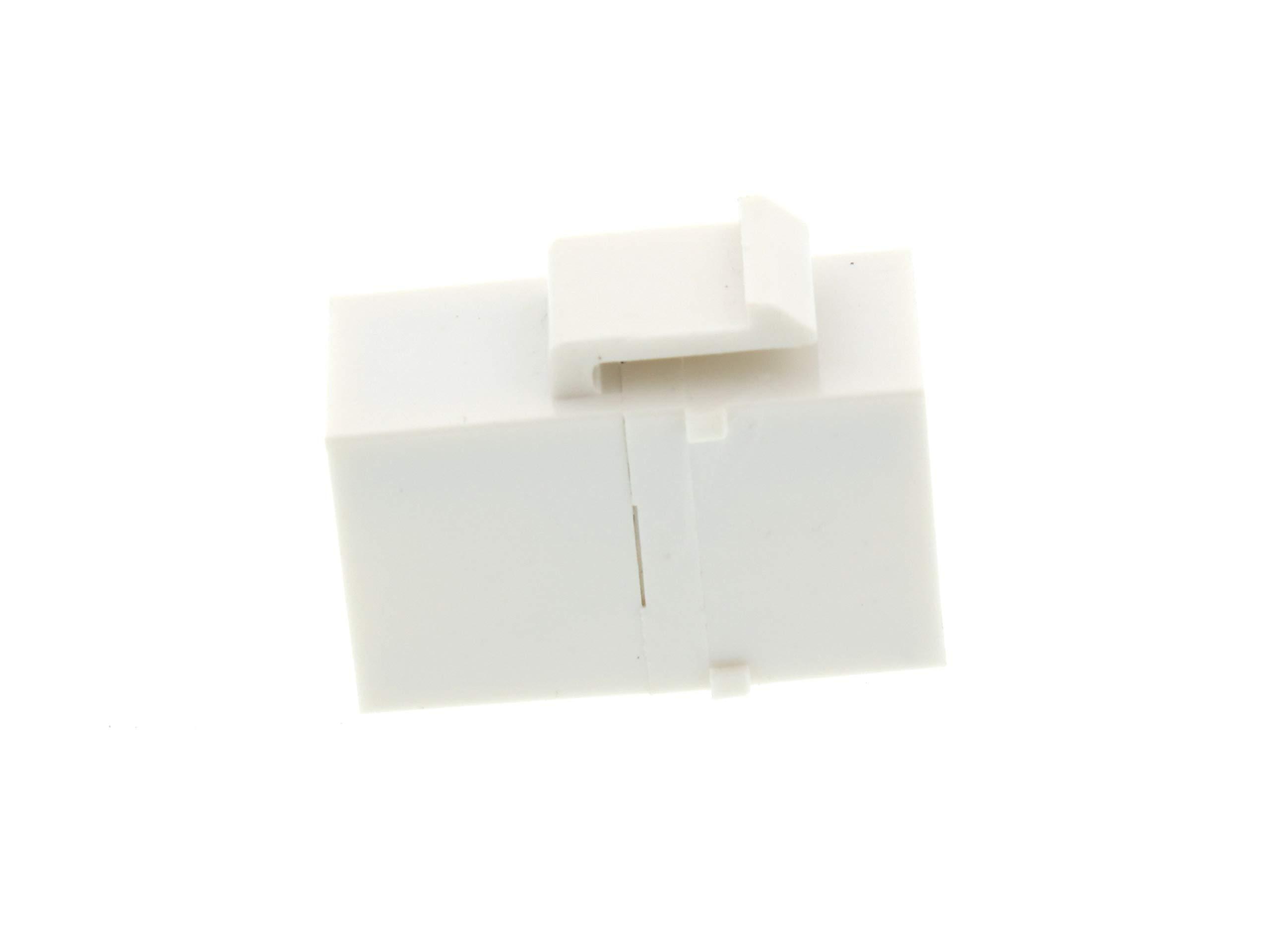 Networx Networx White Cat6 RJ45 Feed Through Panel Mount Keystone Coupler