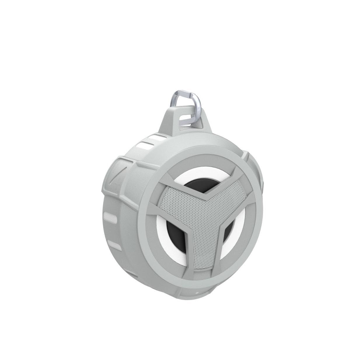 EBODA EBODA Shower Bluetooth Speaker, IPX7 Waterproof Portable Floating Speaker with Loud HD Sound, True Wireless Stereo LED Light, 24H Play for Pool Beach, Gifts Men, Women - Gray