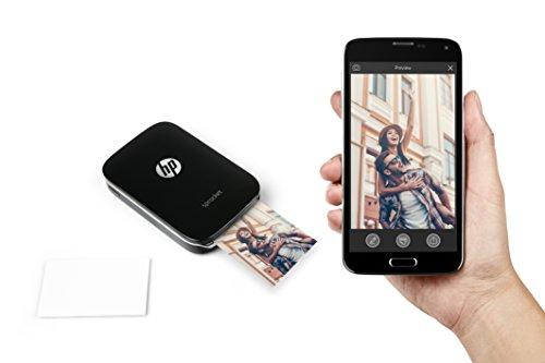 HP Sprocket HP Sprocket Portable Photo Printer, Print Social Media Photos on 2x3" Sticky-Backed Paper - Black (X7N08A)