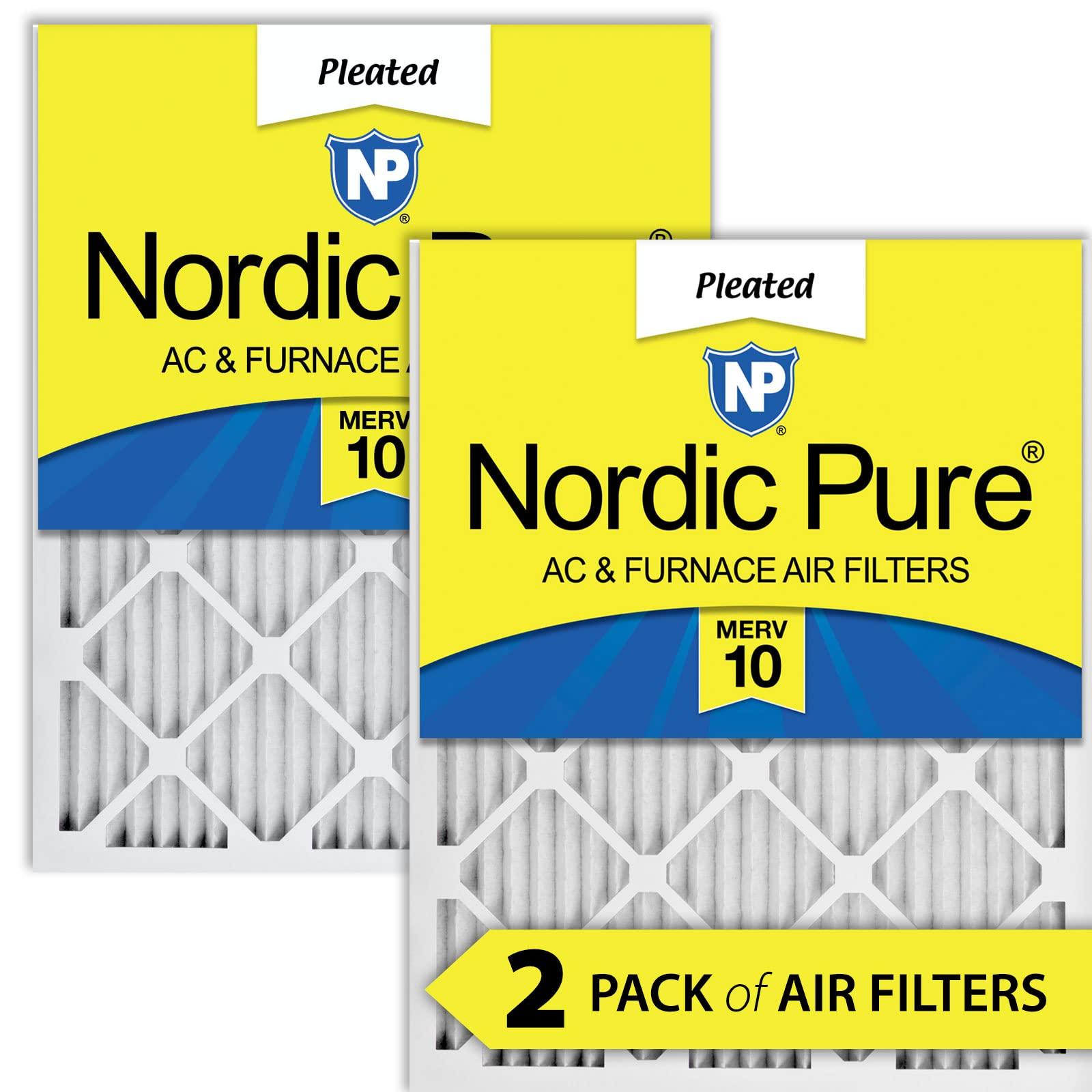 Nordic Pure Nordic Pure 12x30x1 (11 7/8 x 29 7/8 x 3/4) Pleated MERV 10 Air Filters 2 Pack