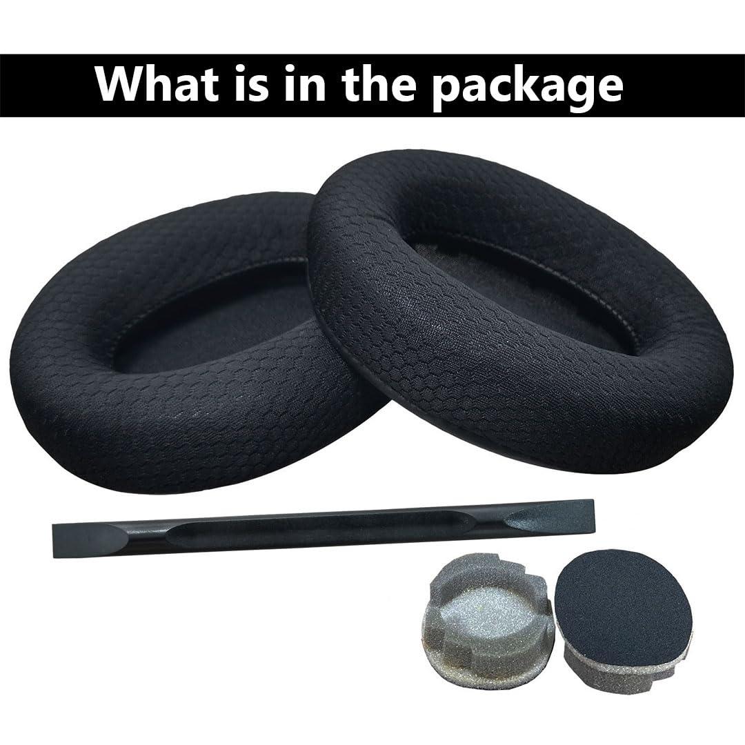 DACUNDENG Replacement Ear Pads for Sony WH1000Xm3 Noise Reduction Earphones Earmuffs Sponge Earcap Fiber Mesh Earpads (Black)