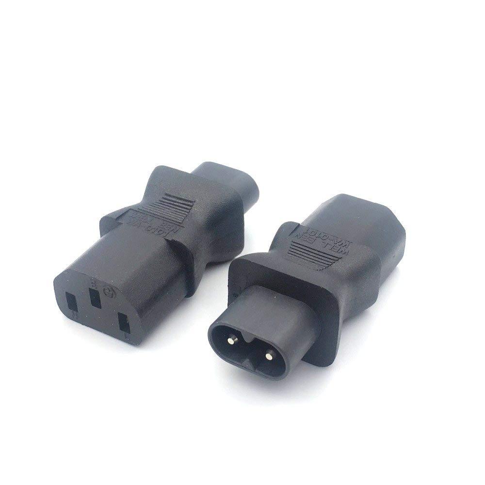IndustrialField IEC 320 C7 Male to C13 3Pin Female Power Adapter C14 to C8 C7 to C13 IEC 3Pin Female to 2Pin Male