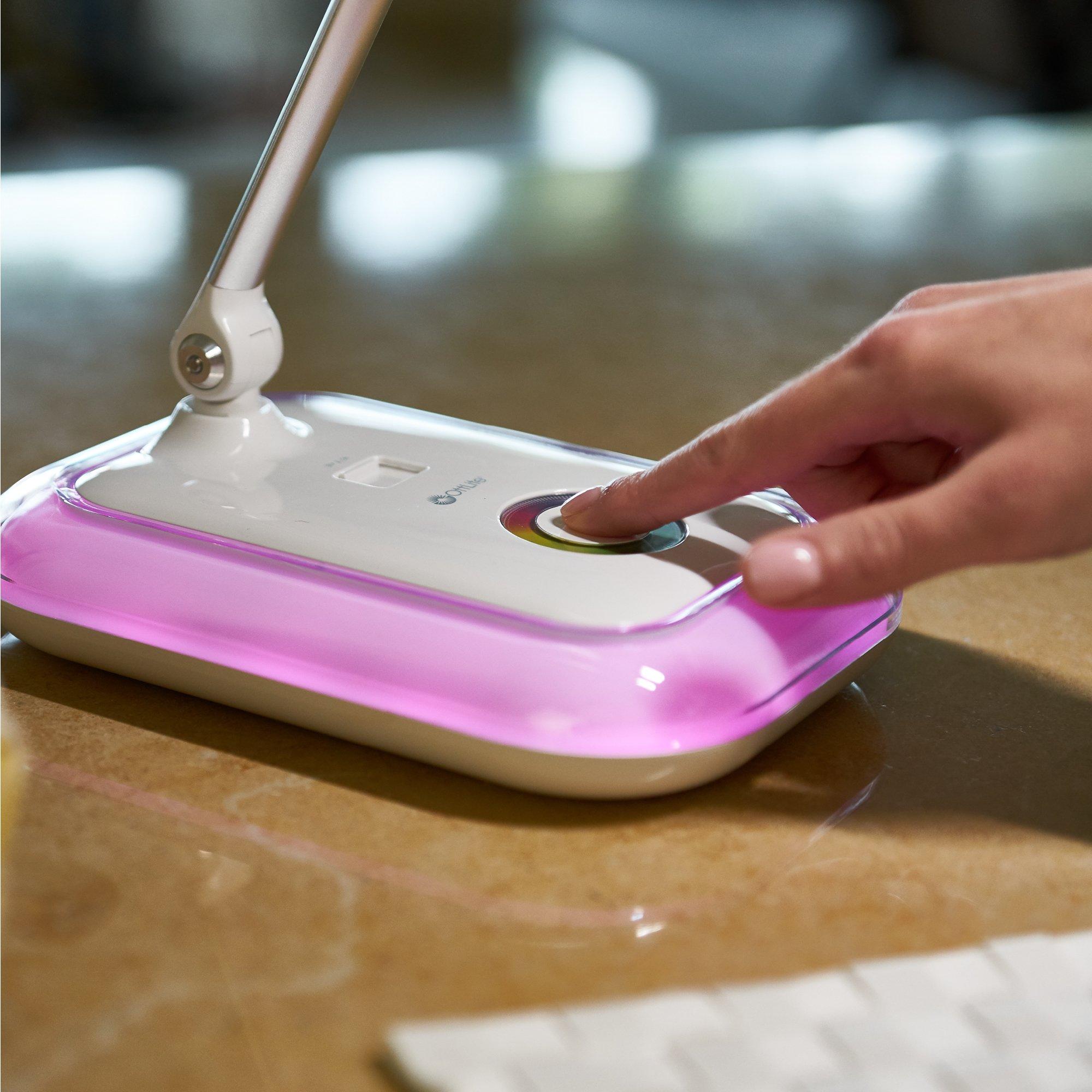 OttLite OttLite Glow LED Desk Lamp with USB Charging Port - Portable, Adjustable, Desk Light,White