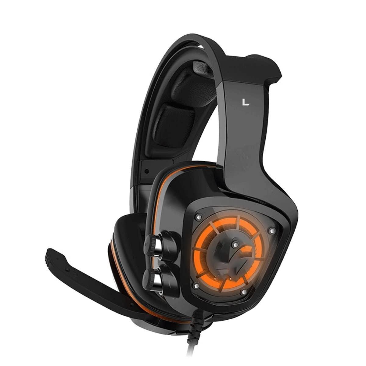 PiMex PiMex High-end USB PS4 Headset, 7.1 Surround Sound PC Gaming Headset with Cable and Noise Cancelling Mic Headphones for Laptops, Computer,with RGB Light (Color : B)