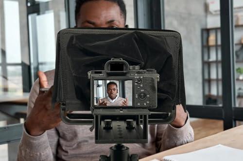 Glide Gear Glide Gear TMP100 Adjustable iPad/ Tablet/ Smartphone Teleprompter Beam Splitter 70/30 Glass w/ Carry Case No Plastic All Metal / No Assembly Required