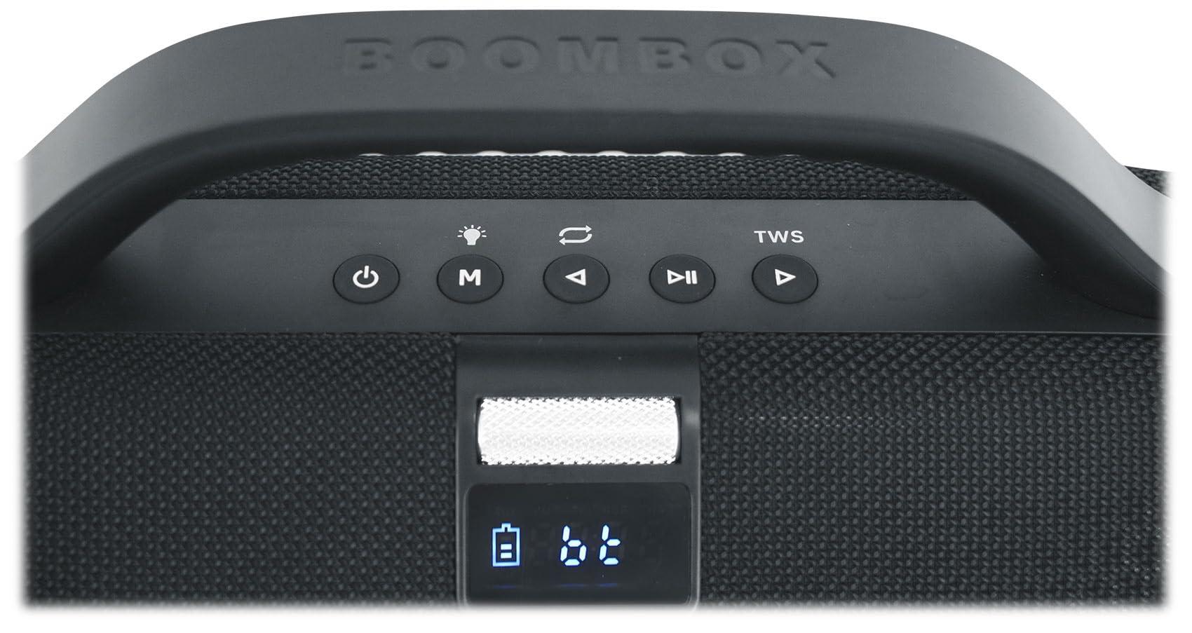 Rockville Rockville SONIC-50L Portable Bluetooth Speaker, 50W Stereo Sound, Dual LED Rings, IPX5 Water-Resistant, Upto 24-Hour Battery, TWS, USB/TF Card/AUX/Mic Inputs, for Outdoor and Indoor Events