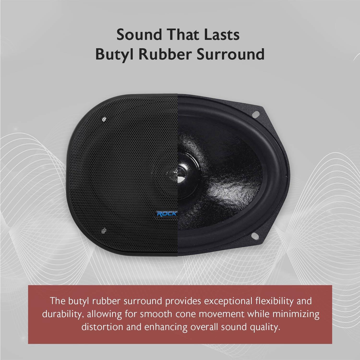 Rockville Rockville RVL69W Competition 6x9\" Woofer, 300W Peak/150W RMS, 4 Ohm, Double Stacked Magnet, Butyl Rubber Surround, Perfect for Mid-Bass and Lows