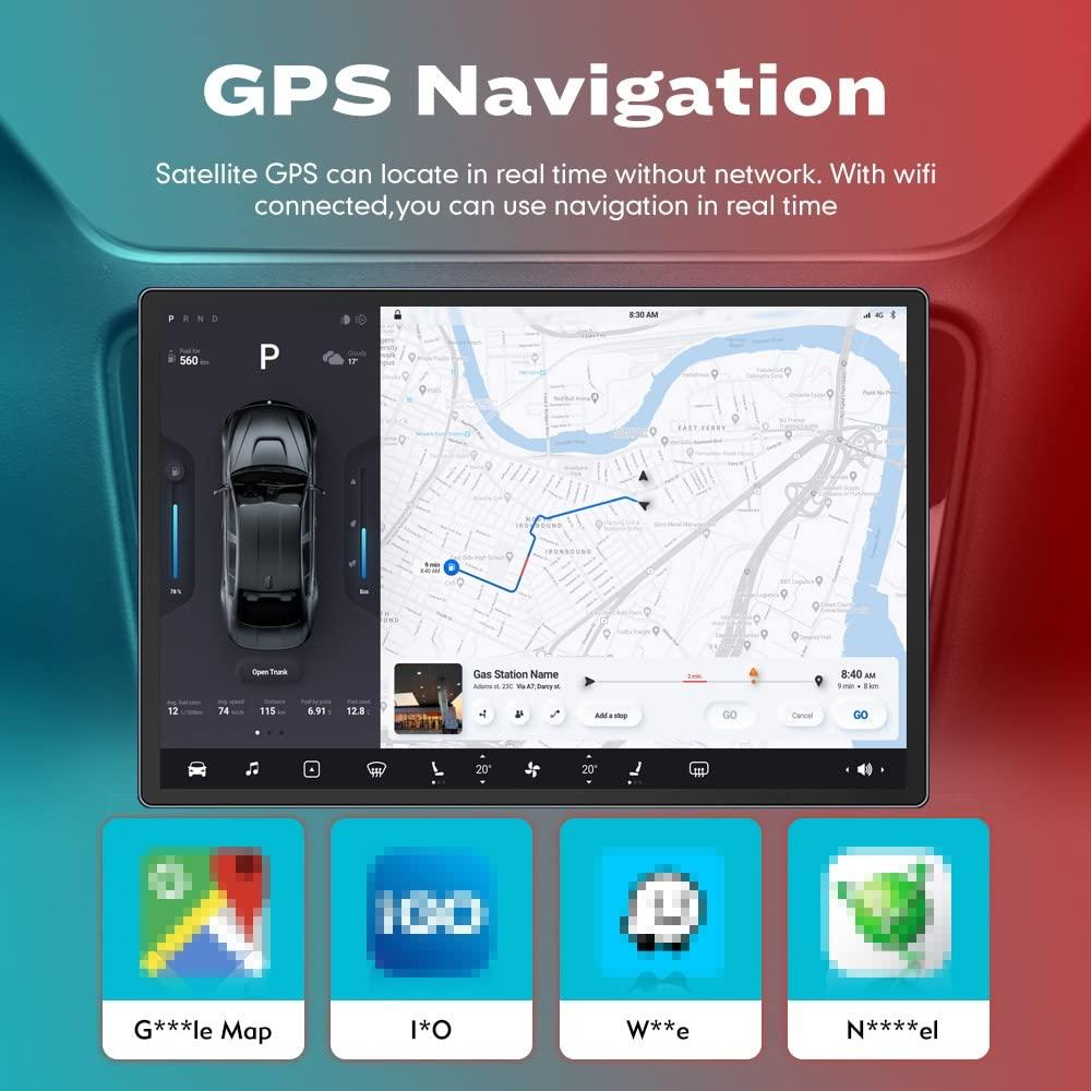 KUNFINE CarPlay Android Auto Autoradio Car Navigation Stereo GPS Radio 13.1\" 2K QLED Touchscreen Headunit Tablet for Infiniti M35 2007-2009 if Applicable Octa Core 4G+64G