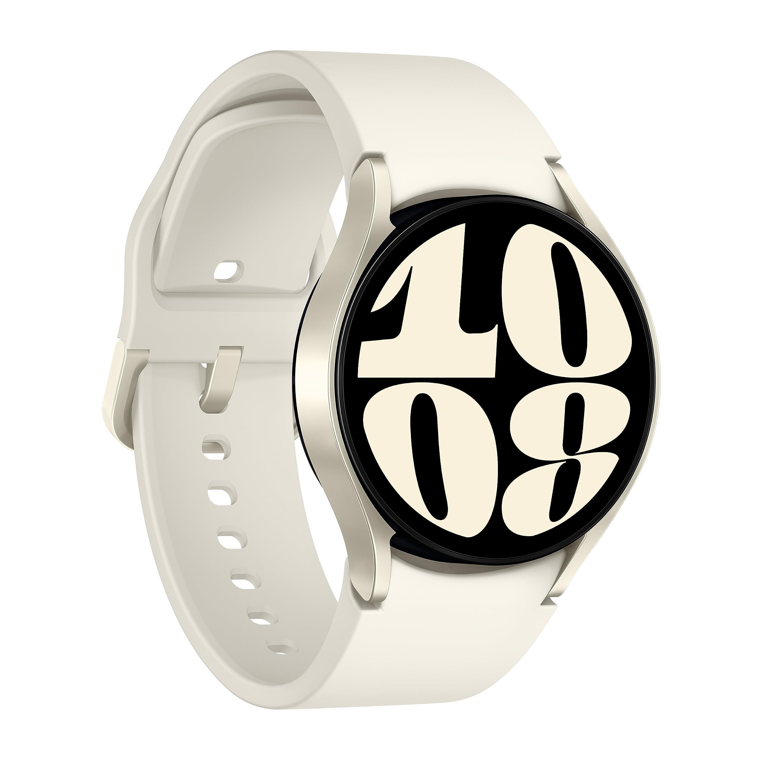 SAMSUNG SAMSUNG Galaxy Watch 6 40mm Bluetooth Smartwatch w/ Fitness Tracker, Personalized HR Zones, Advanced Sleep Coaching, Heart Monitor, BIA Sensor, US Version, Gold (Renewed)