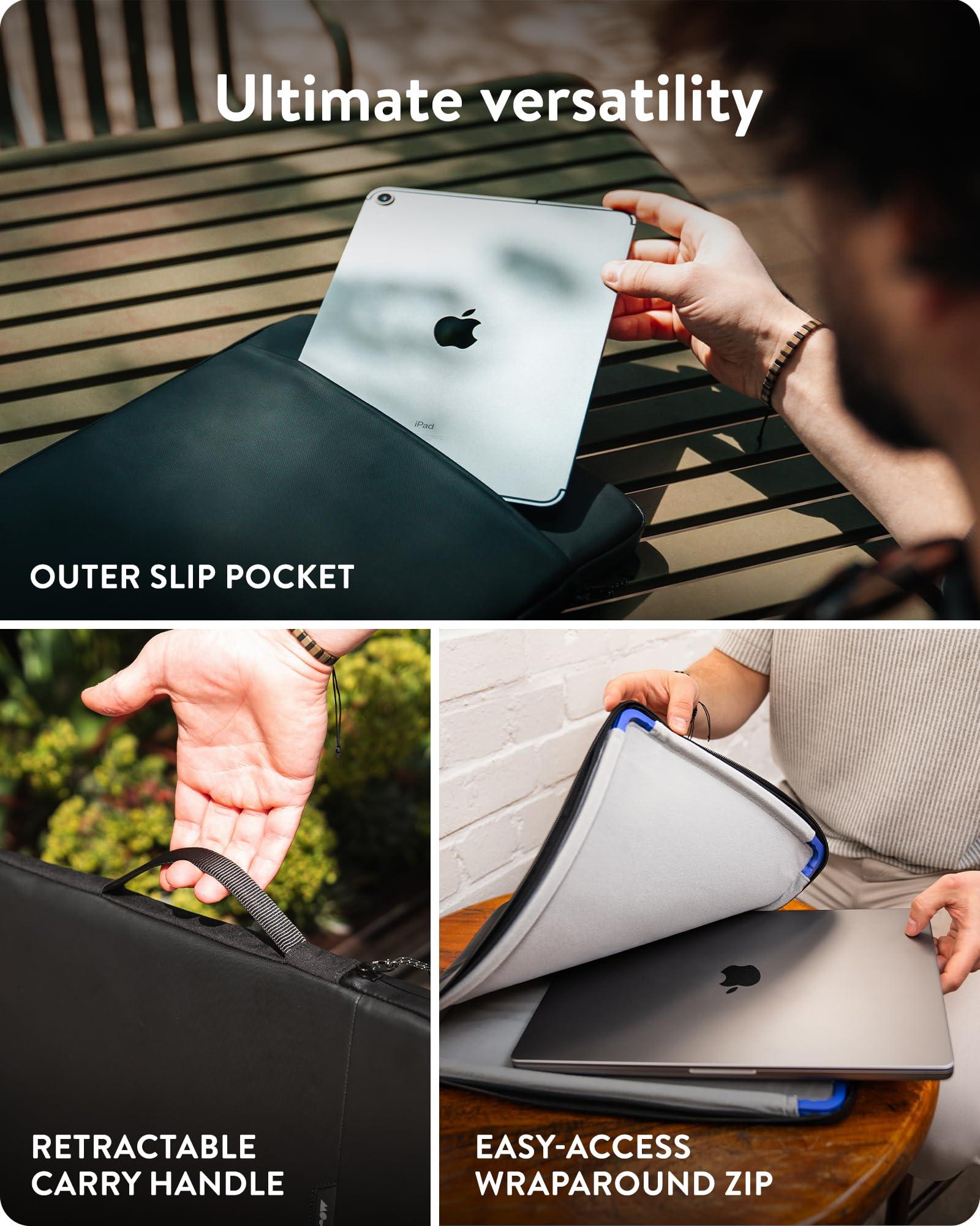 Mous Mous - MacBook Pro 16 inch Case with Handle Ultra-Protective and Water Resistant Sleeve Cover with Drop Protection (Fits 2021 and 2023 MacBook Pro 16 inch)